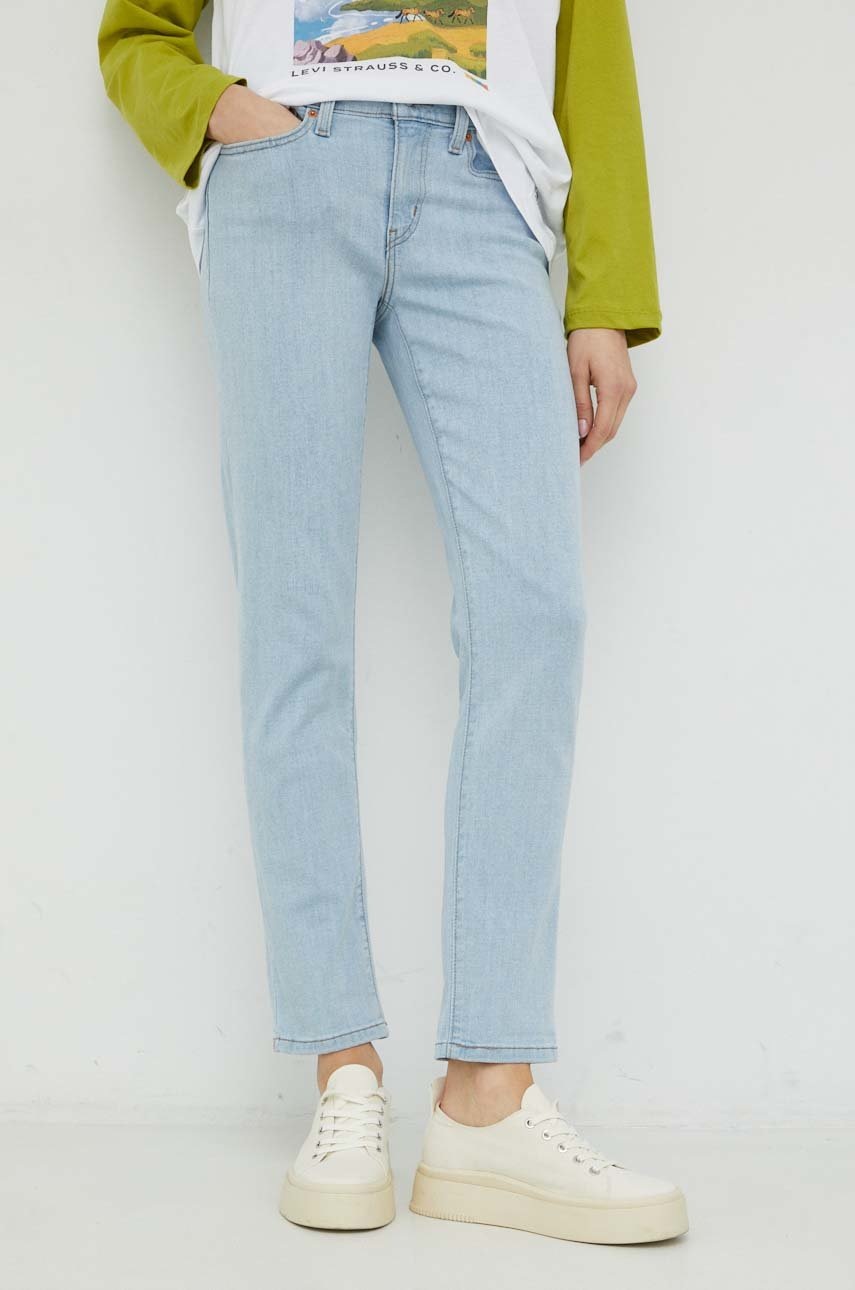 

Дънки Levi's в с висока талия, Син