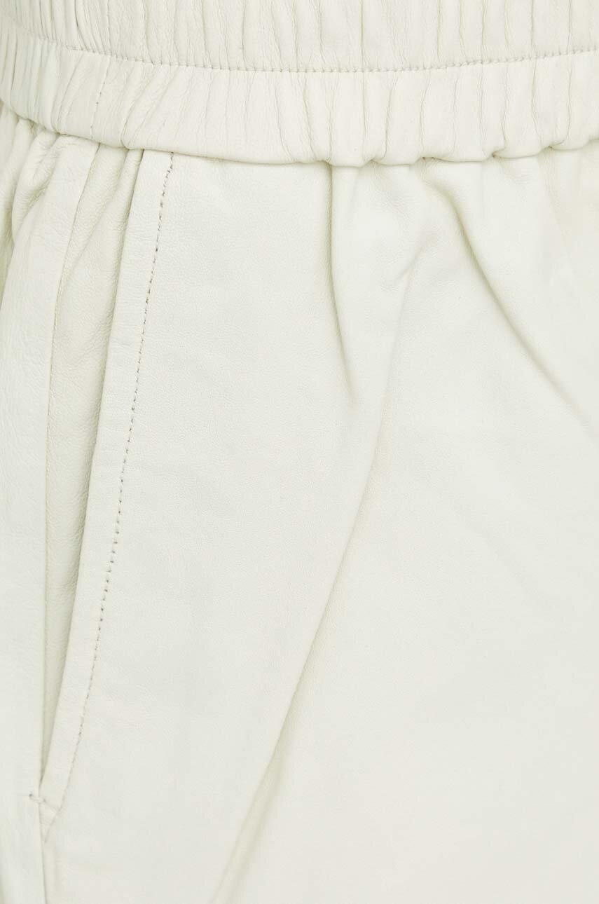 Δερμάτινο σορτς Herskind Lava χρώμα: μπεζ φωτογραφία