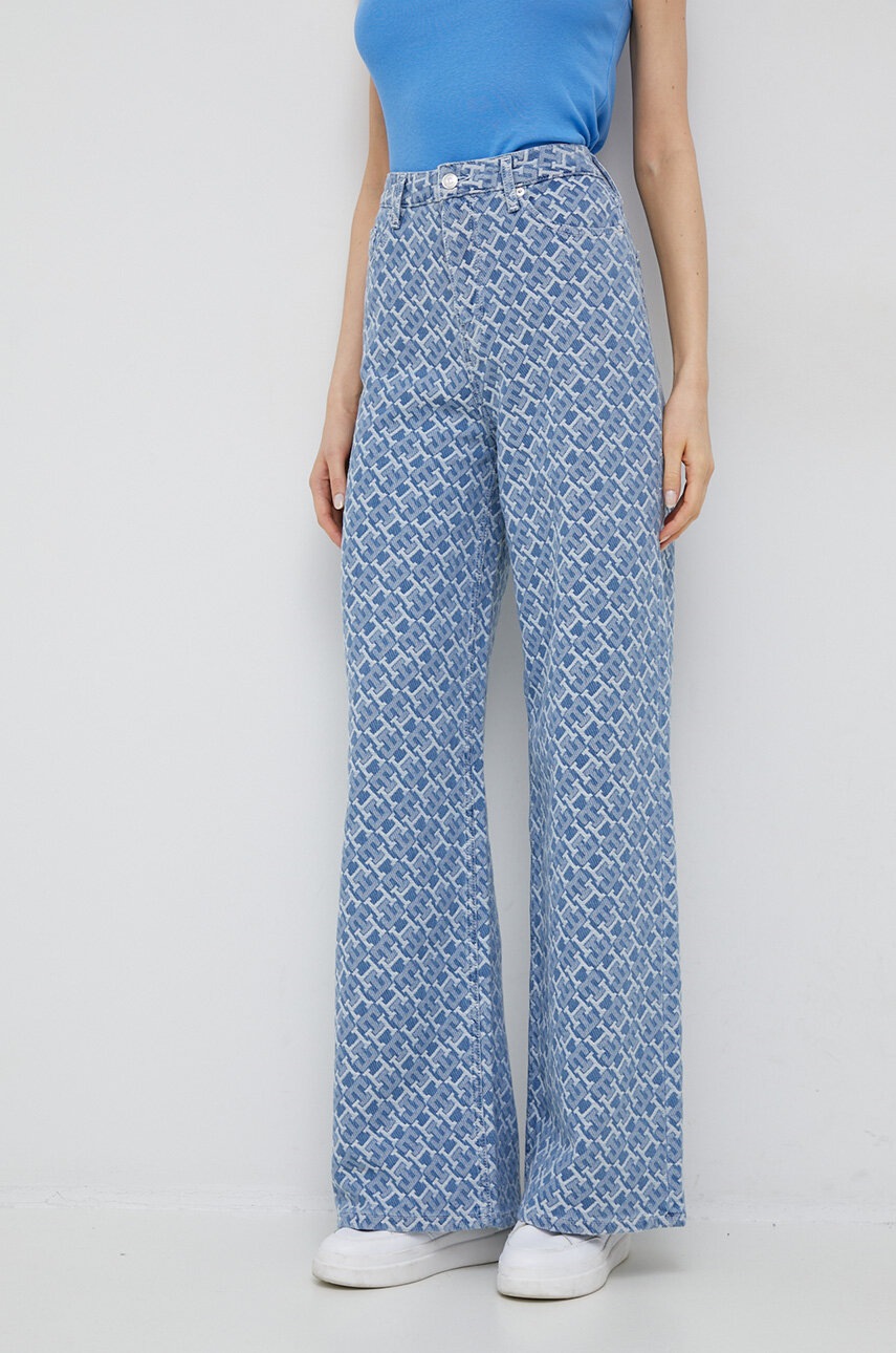 

Дънки Tommy Hilfiger Wide Leg с висока талия, Син