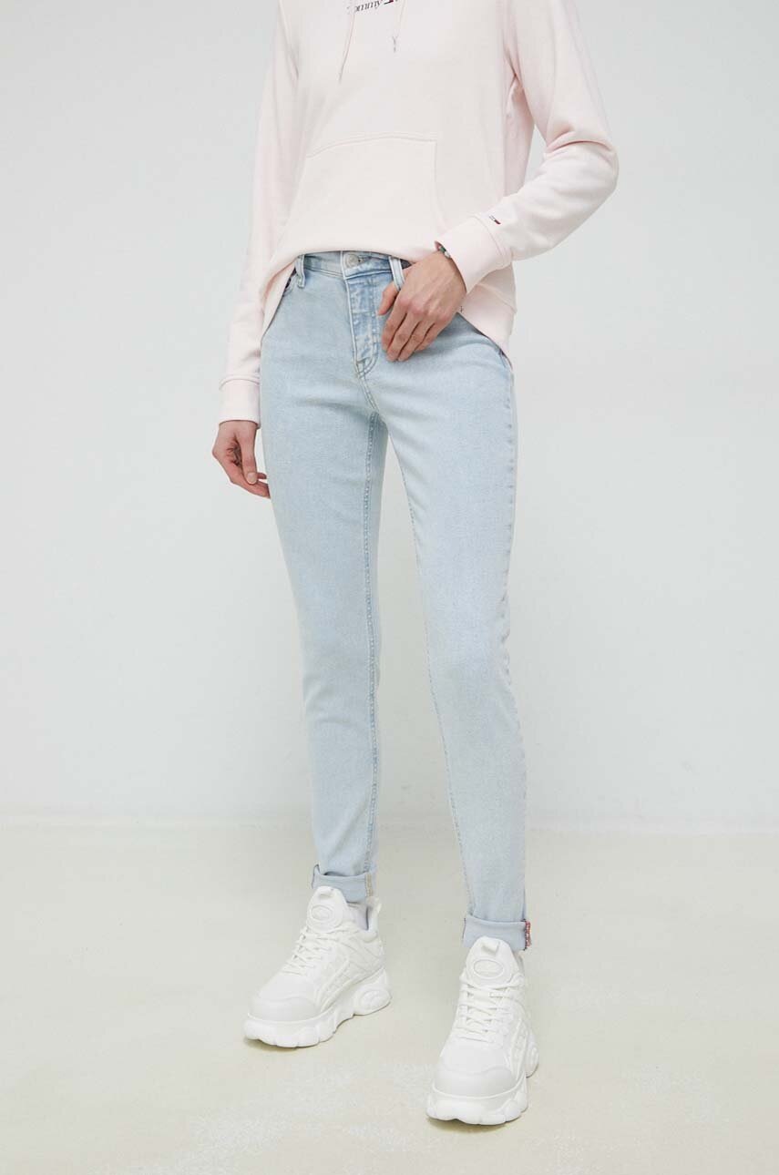 Levně Džíny Tommy Jeans Nora dámské, medium waist