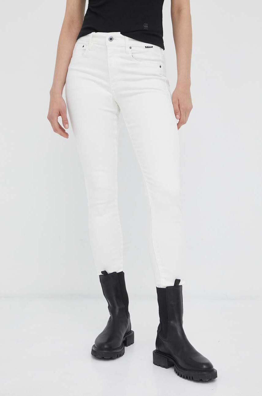 G-Star Raw jeansi femei, culoarea alb