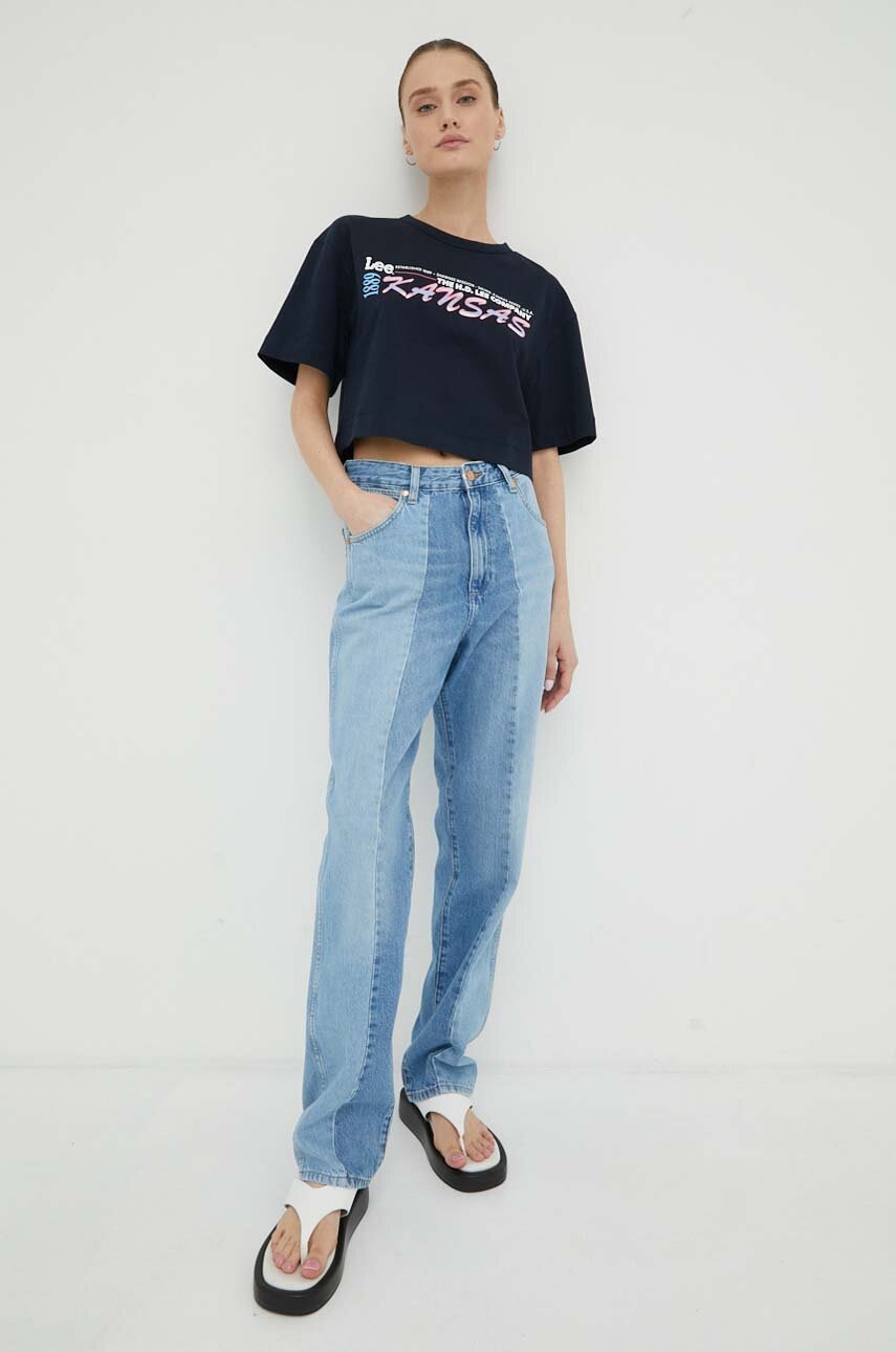 

Дънки Wrangler Mom Straight в синьо, Син