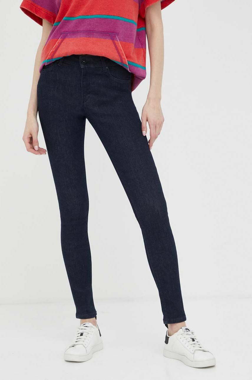 Mustang Jeansi Style Shelby Skinny Femei, Culoarea Albastru Marin