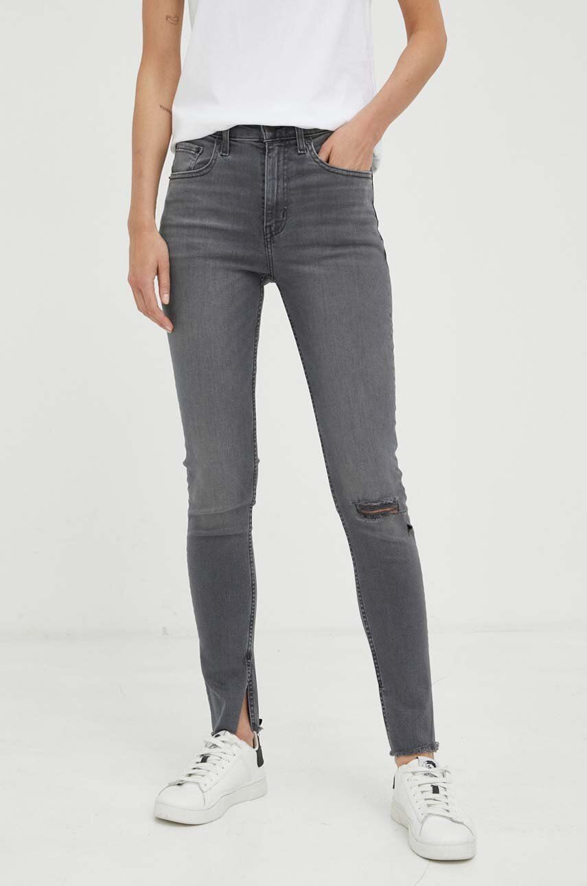 Levi’s jeansi 721 femei, culoarea gri answear.ro