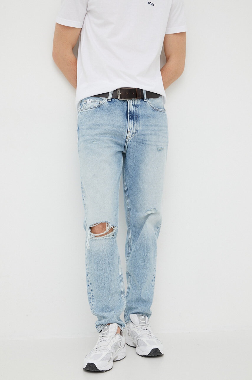 

Памучни дънки Calvin Klein Jeans в, Син