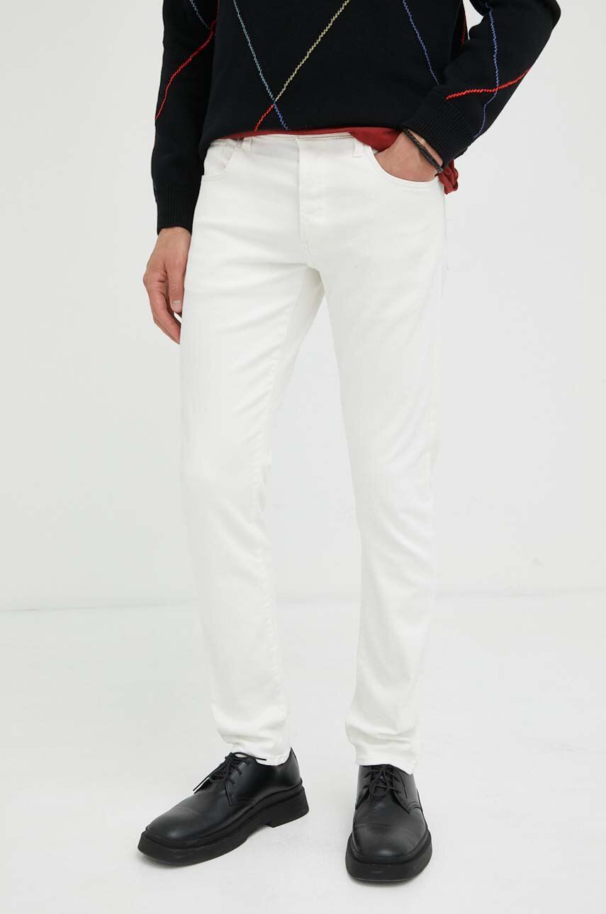 G-star Raw Jeansi 3301 Barbati, Culoarea Alb