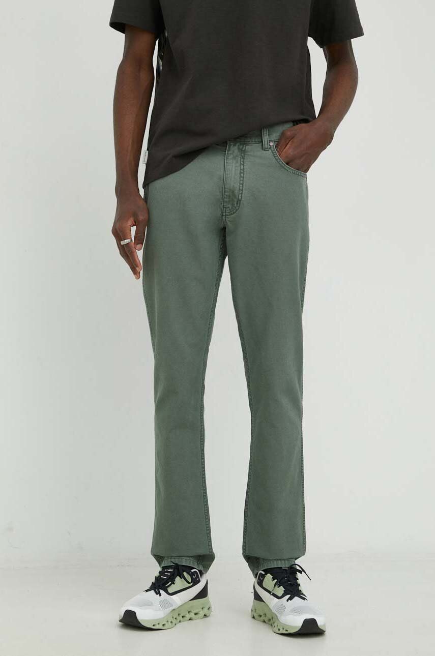 Wrangler Pantaloni Greensboro Barbati, Culoarea Verde, Drept
