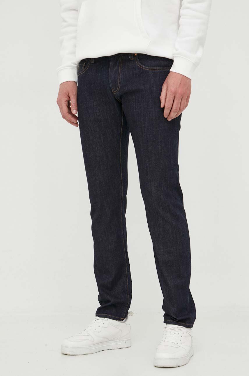 Armani Exchange jeansi barbati, culoarea albastru marin albastru imagine noua
