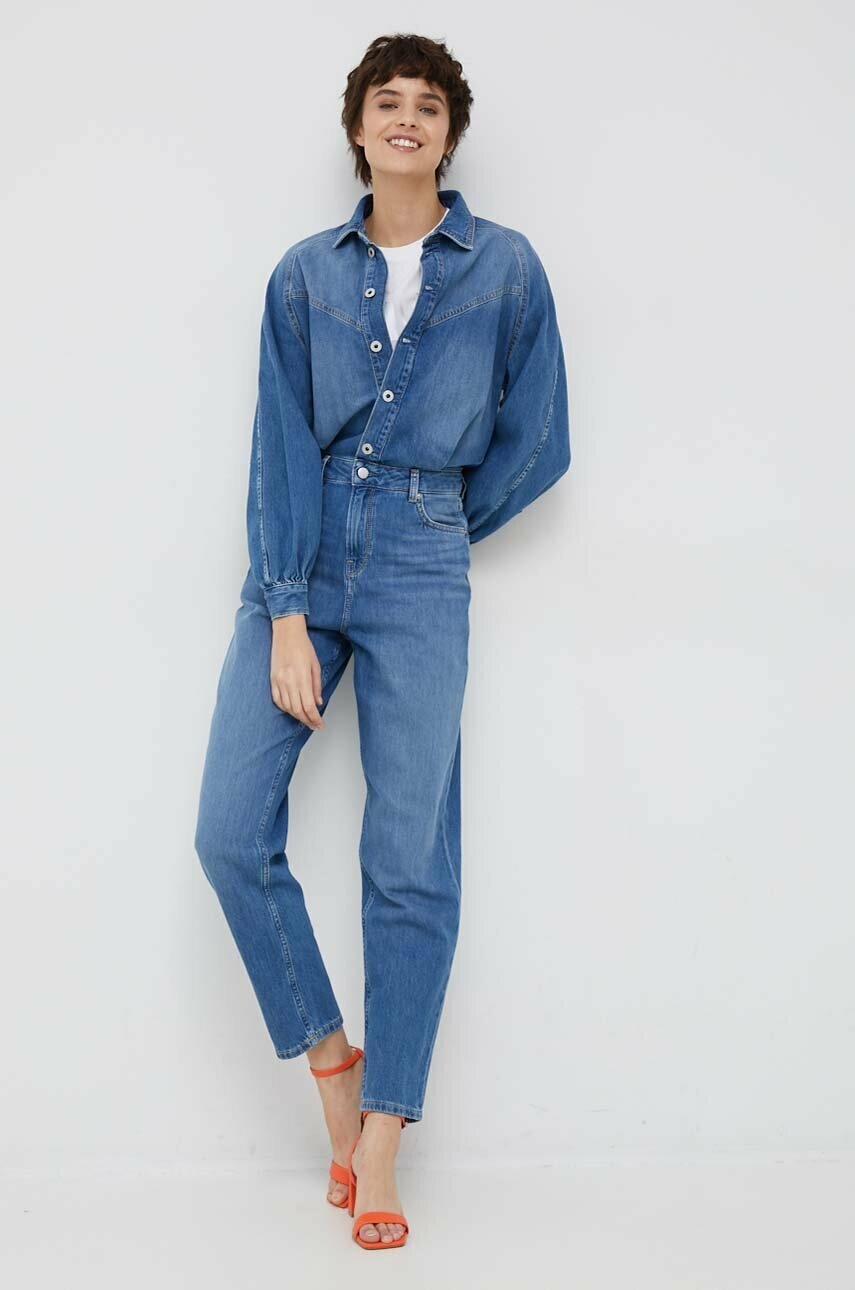 

Комбінезон Pepe Jeans колір синій з коміром