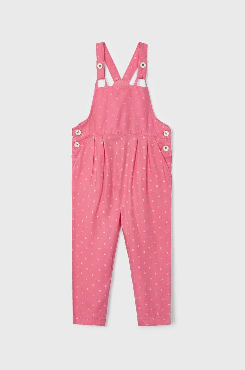 E-shop Dětské kalhoty na šle Mayoral růžová barva