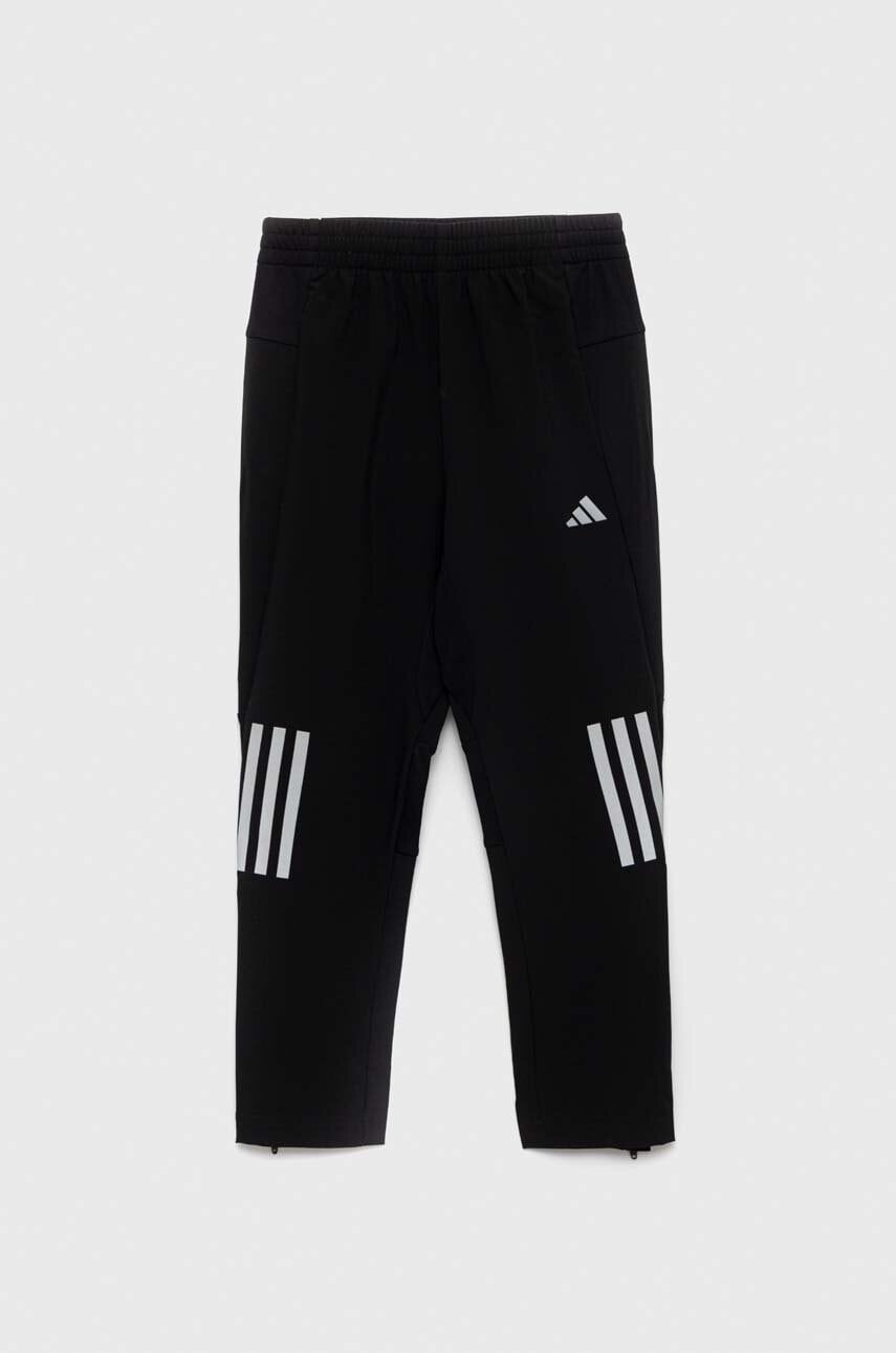 Adidas pantaloni de trening pentru copii u run wv culoarea negru, cu imprimeu