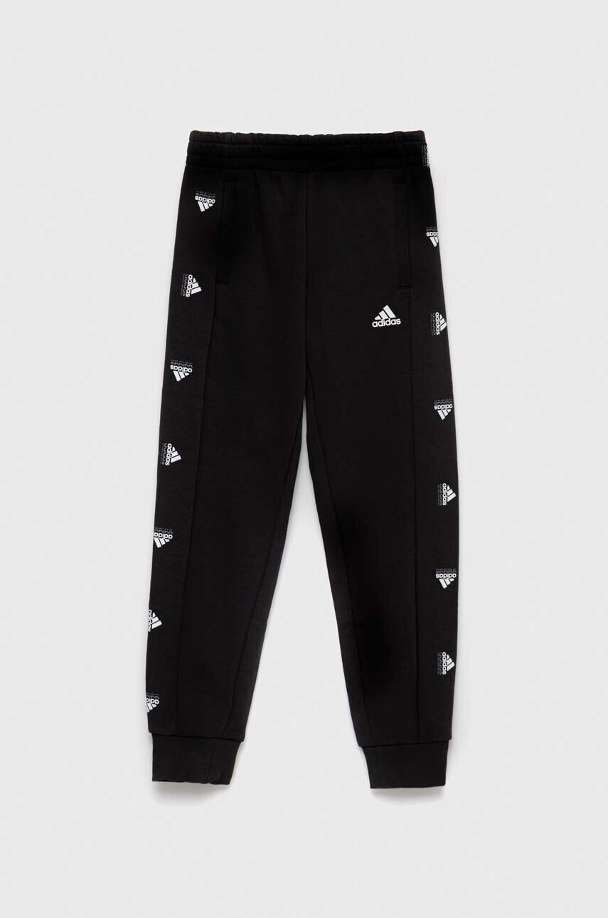 Adidas pantaloni de trening pentru copii u bluv pnt culoarea negru, cu imprimeu
