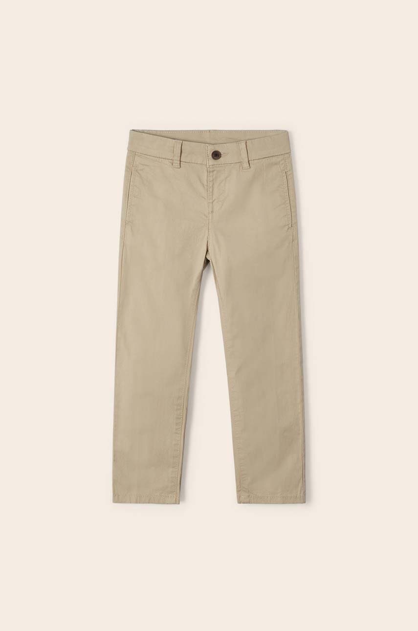 Дитячі штани Mayoral колір зелений однотонні Дитячі штани Mayoral колір зелений однотонні