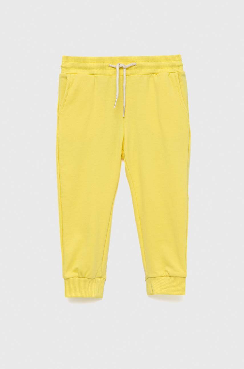 Dětské kalhoty Mayoral žlutá barva, hladké - žlutá -  58 % Bavlna