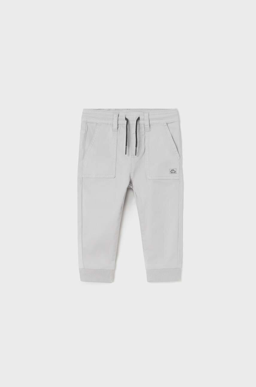 Mayoral pantaloni bebe culoarea gri, neted