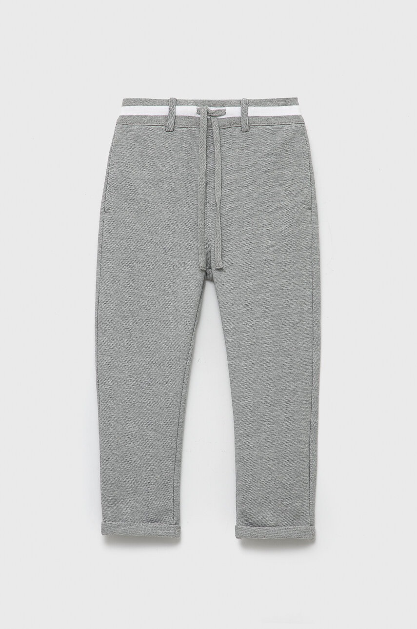 Детские брюки United Colors of Benetton цвет серый меланж Детские брюки United Colors of Benetton цвет серый меланж