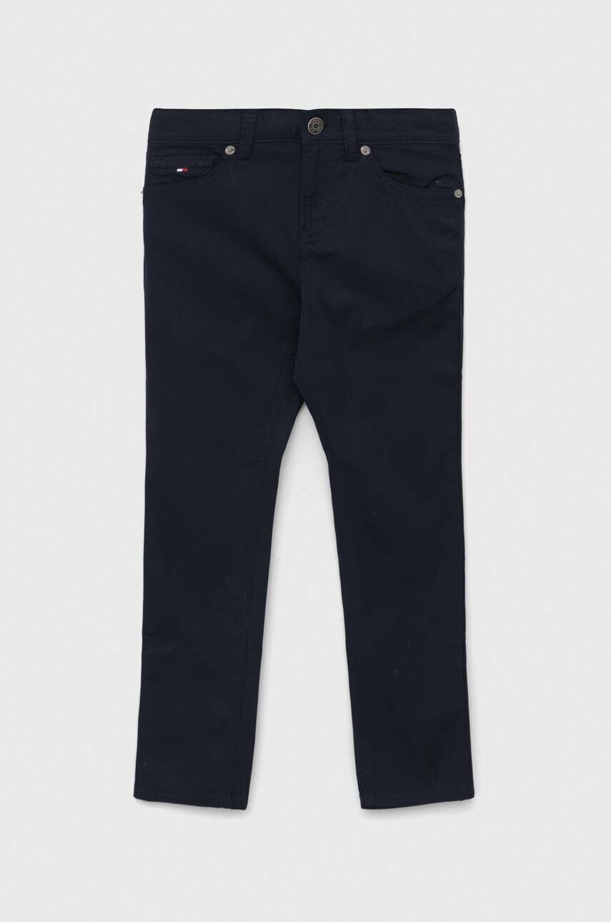 

Детские брюки Tommy Hilfiger цвет синий однотонные