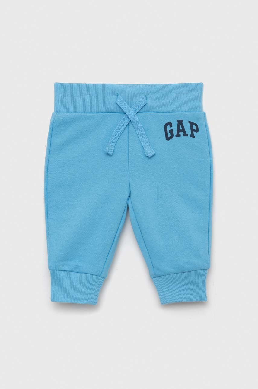

Детски спортен панталон GAP в синьо с изчистен дизайн, Син