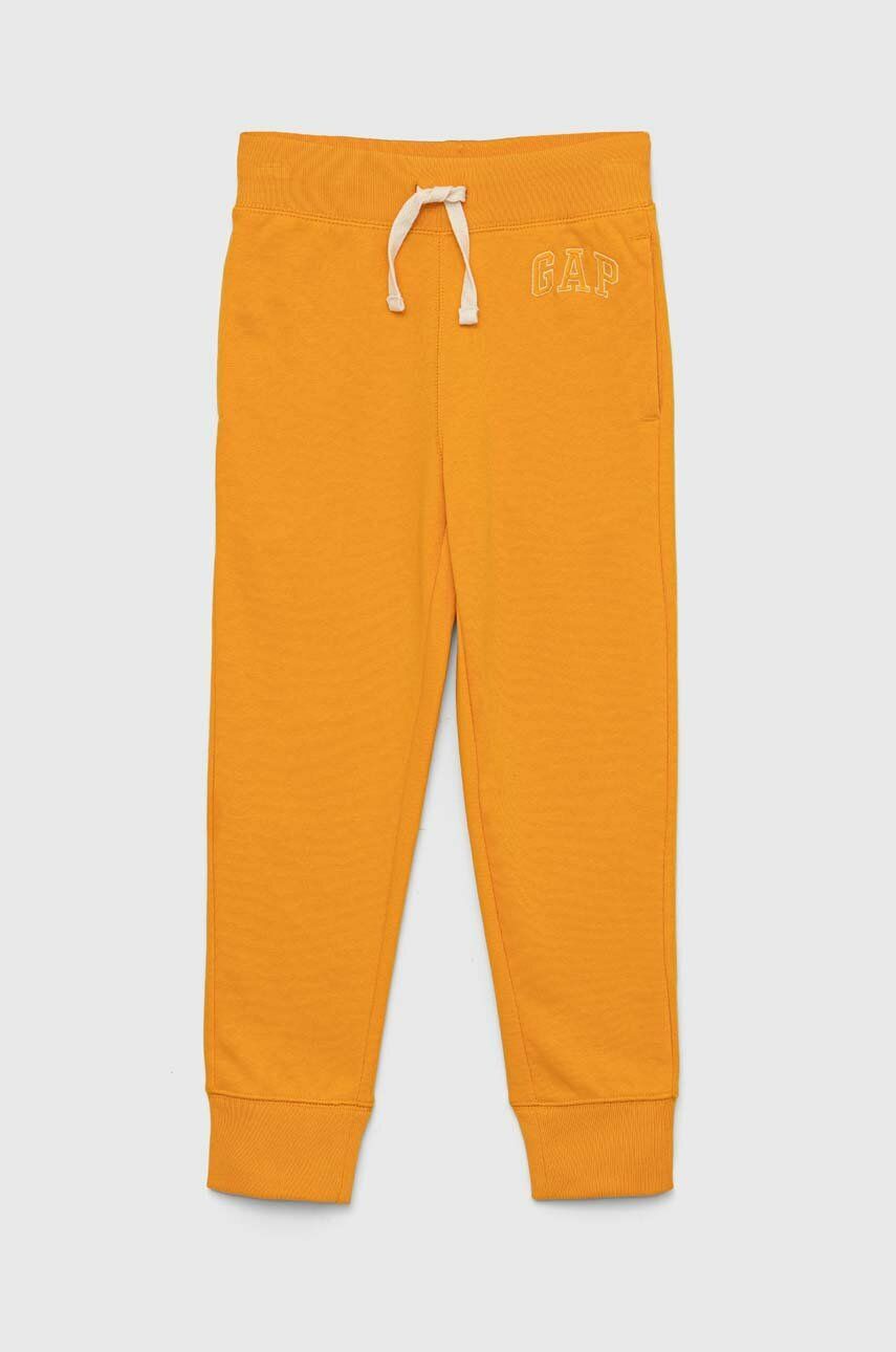 Gap GAP spodnie dresowe dziecięce kolor pomarańczowy z aplikacją
