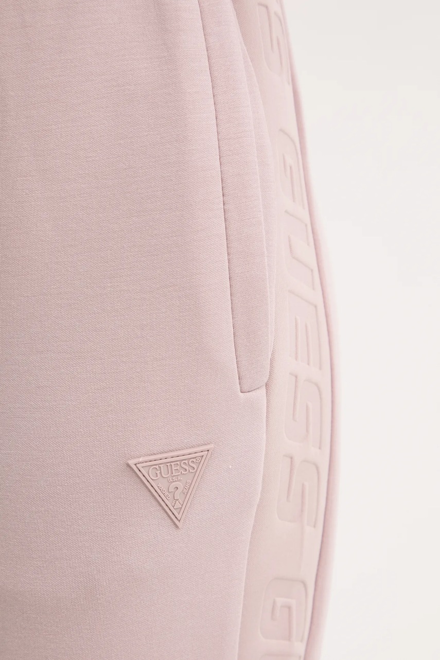 Παντελόνι φόρμας Guess χρώμα: μοβ φωτογραφία