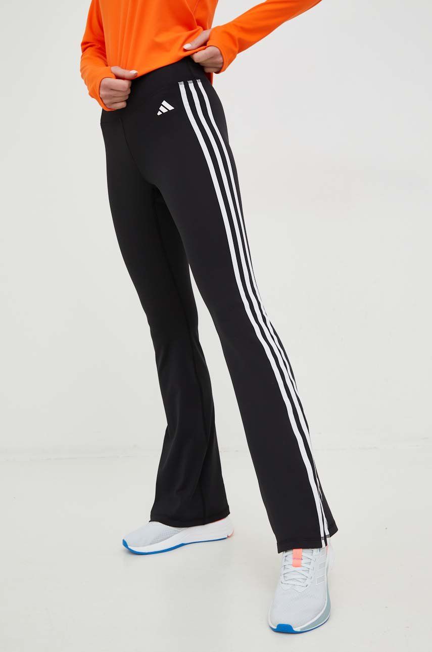 Adidas Performance Pantaloni De Antrenament Training Essentials Femei, Culoarea Negru, Cu Imprimeu