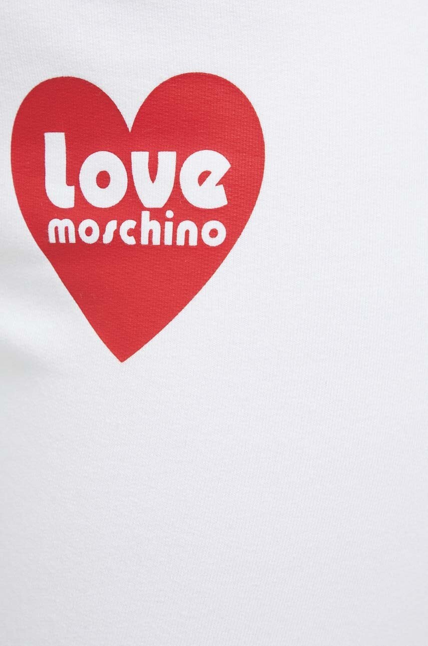 Παντελόνι φόρμας Love Moschino χρώμα: άσπρο φωτογραφία