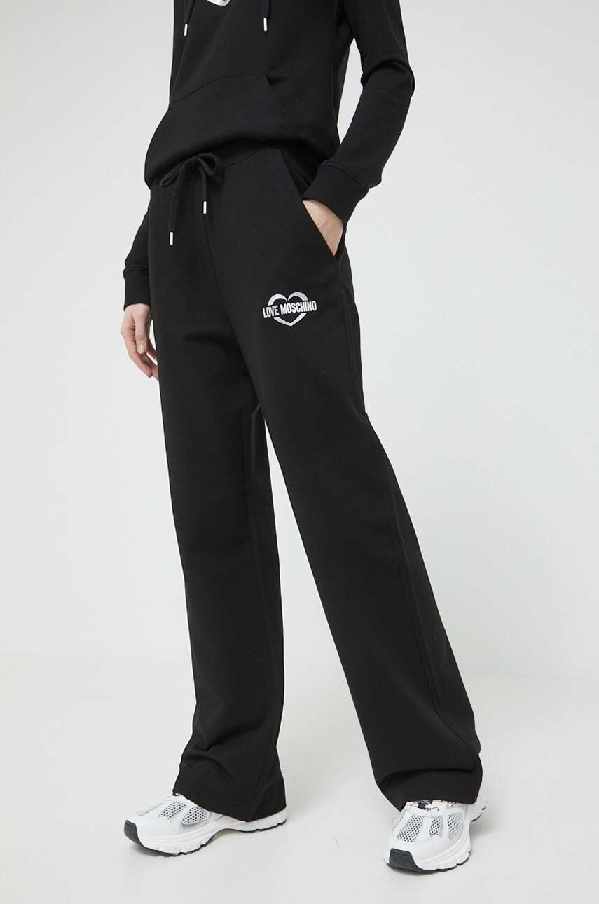 Love Moschino pantaloni de trening culoarea negru Femei 2023-09-26