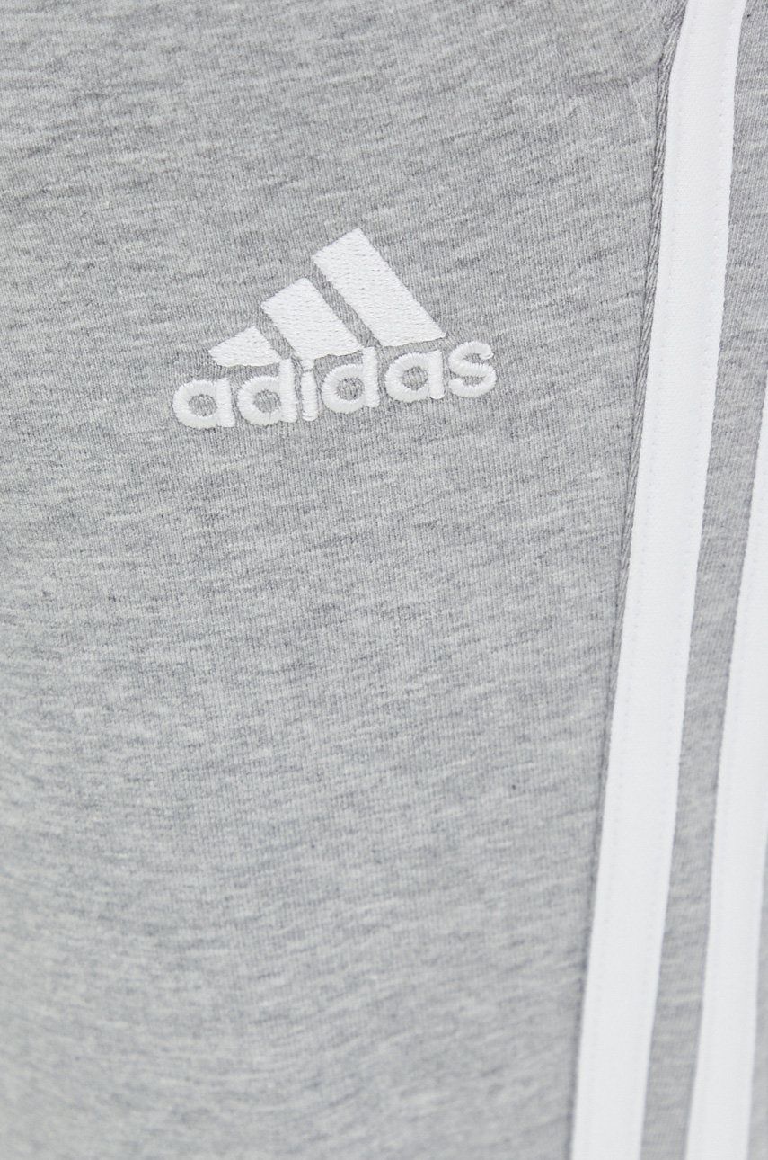 Donji dio trenirke adidas za žene, boja: siva, s aplikacijom