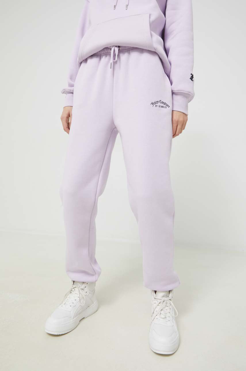 Levně Tepláky Juicy Couture Wendy dámské, fialová barva, s aplikací