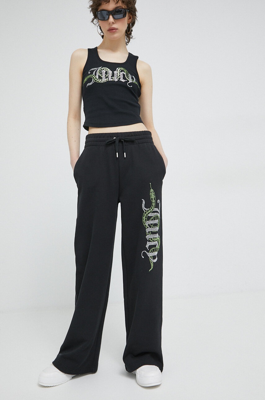 

Спортивні штани Juicy Couture May колір чорний з аплікацією