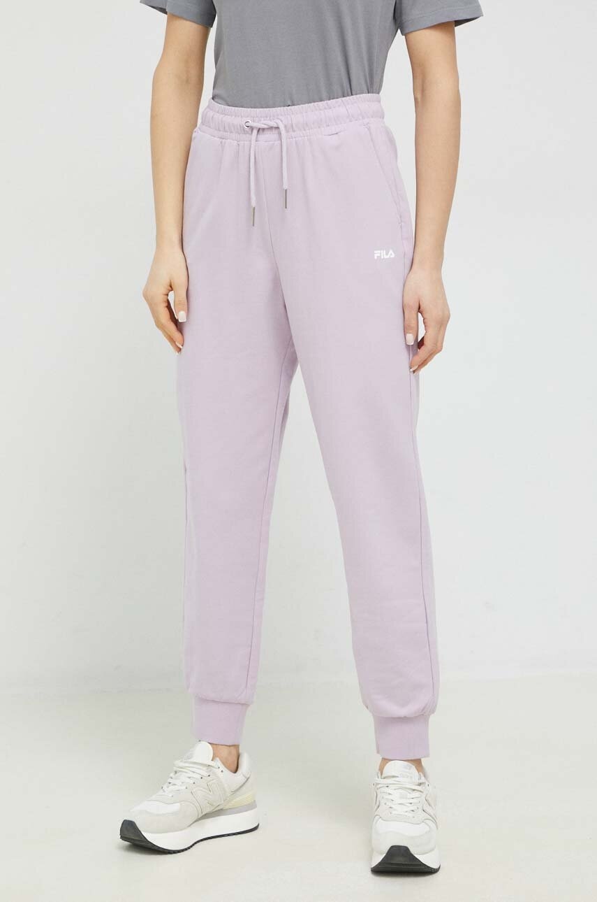 Fila Pantaloni De Trening Culoarea Violet, Neted