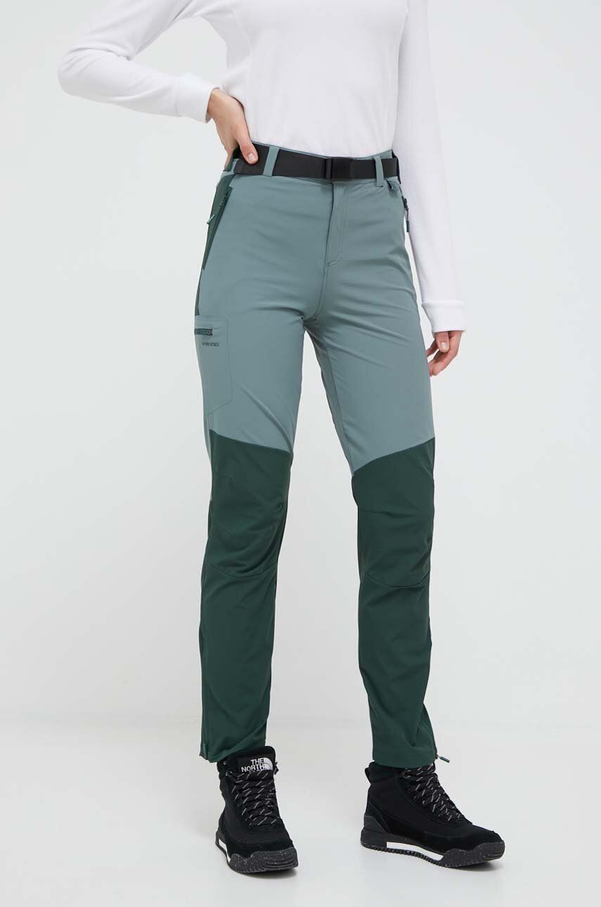 Viking pantaloni de exterior Sequoia culoarea verde answear.ro