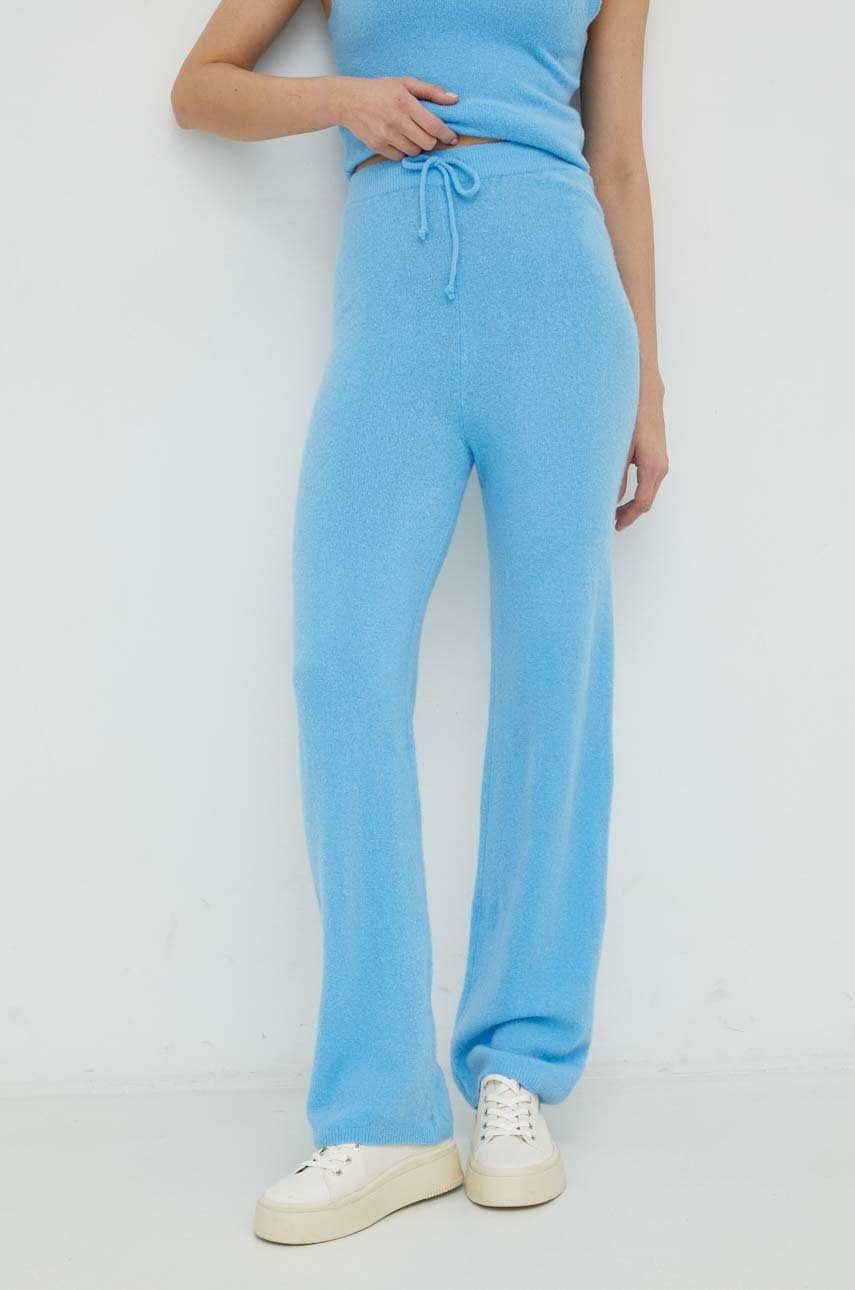 American Vintage pantaloni din lana femei, drept, high waist