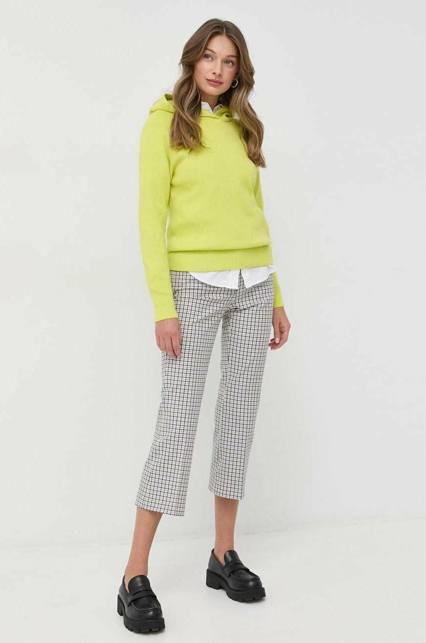 Kalhoty MAX&Co. dámské, jednoduché, medium waist - vícebarevná -  93 % Bavlna