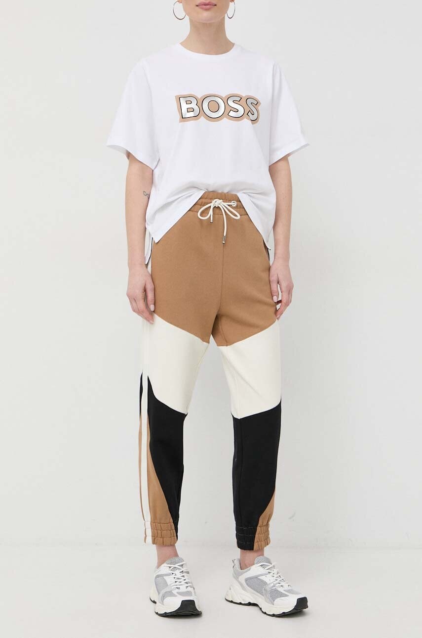 Boss pantaloni de trening din bumbac modelator