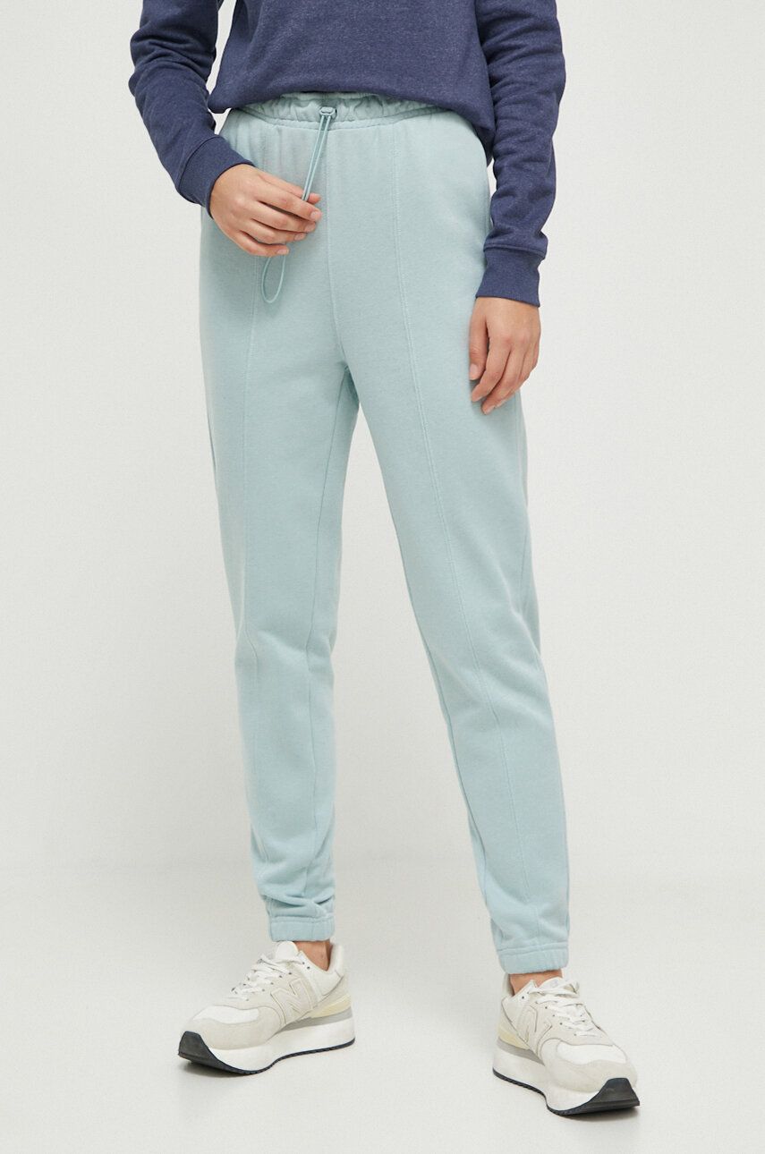 Tréninkové kalhoty Calvin Klein Performance Essentials hladké - modrá - 72 % Bavlna
