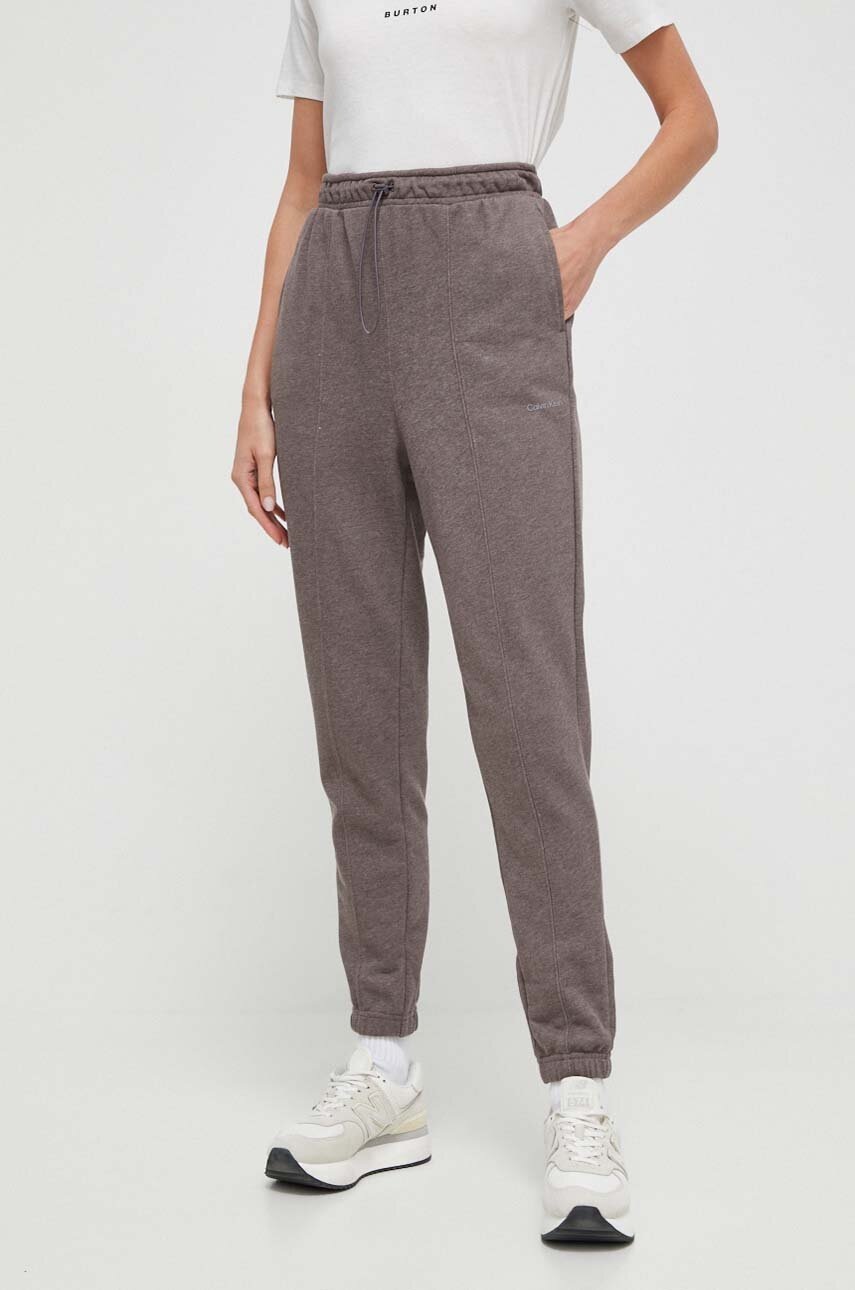 

Панталон за трениране Calvin Klein Performance Essentials в сиво с изчистен дизайн, Сив