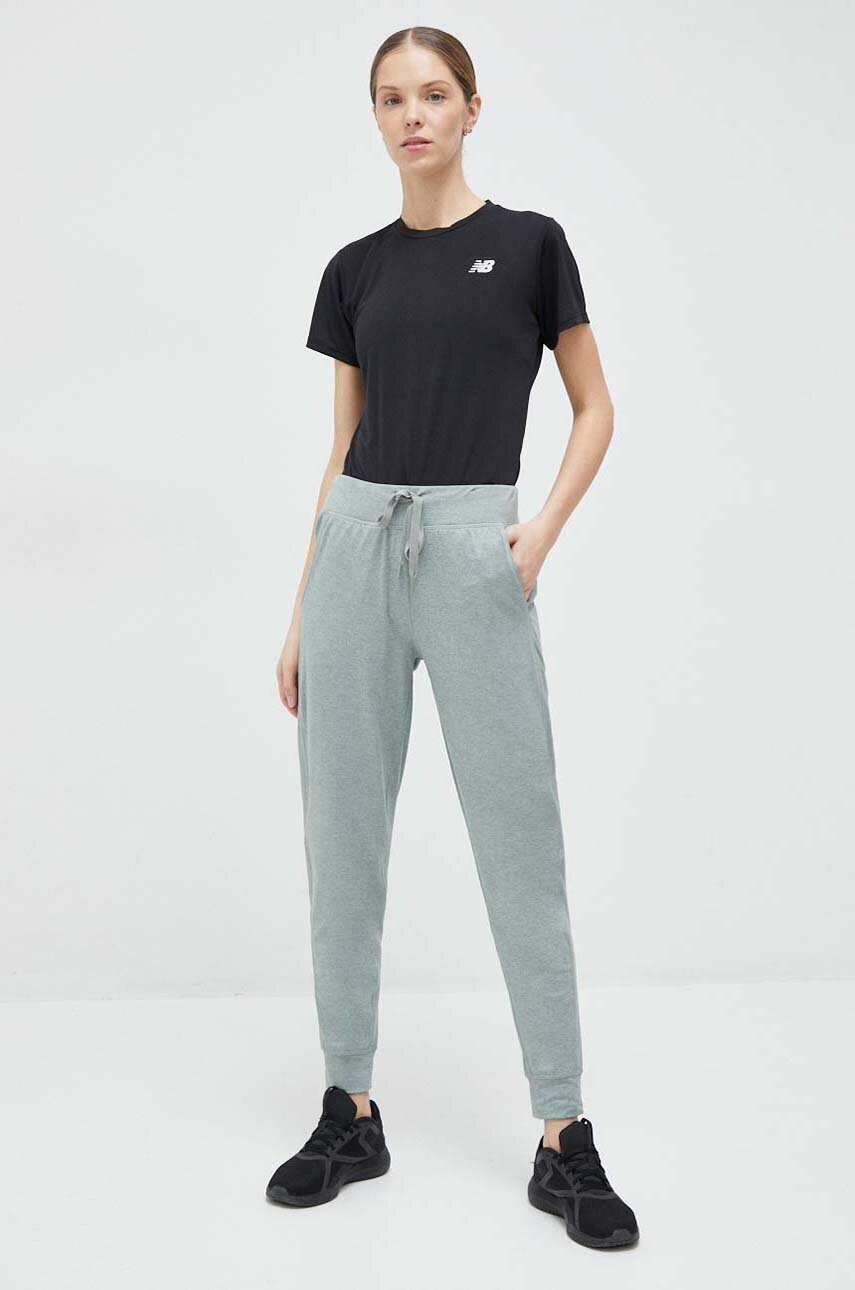 Gap pantaloni de trening culoarea verde, neted