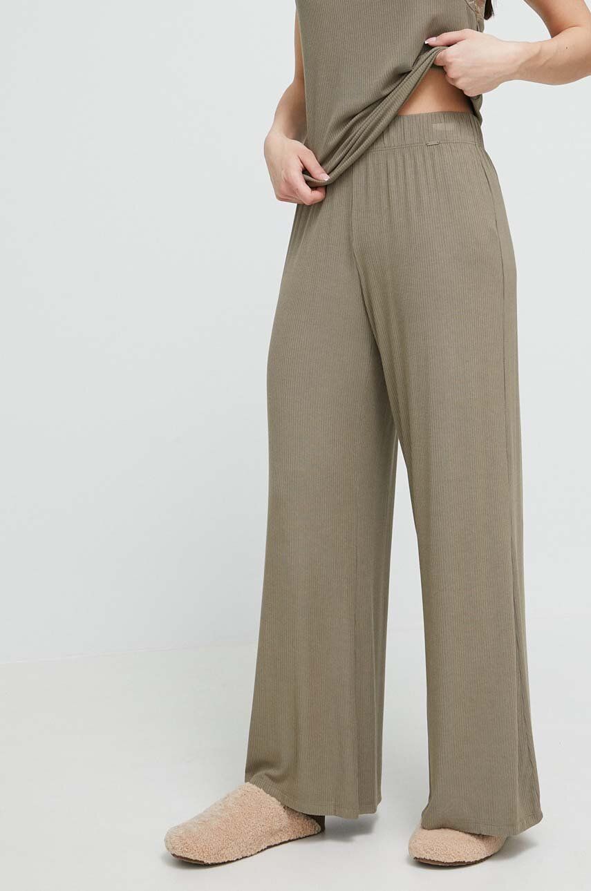 Pyžamové kalhoty Calvin Klein Underwear dámské, zelená barva - zelená -  92 % Modal