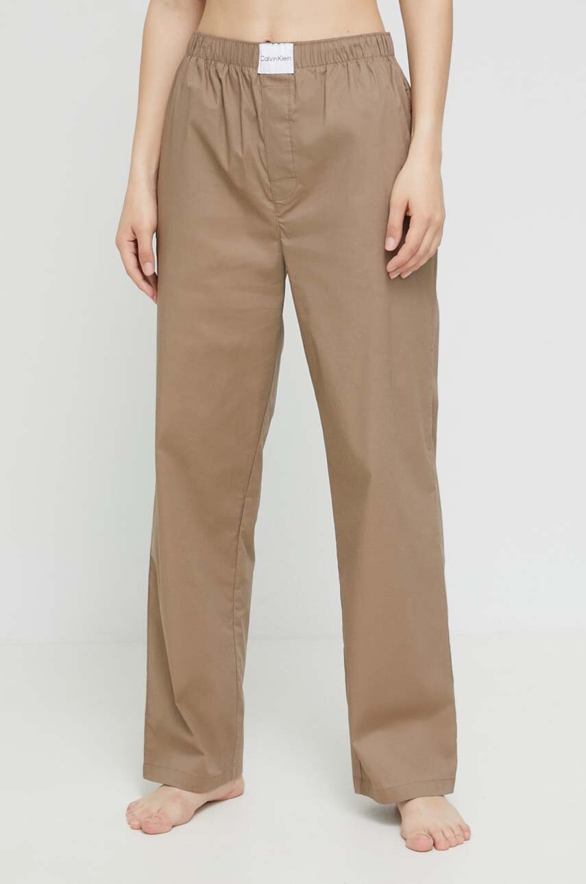 

Долнище на пижама Calvin Klein Underwear дамско в сиво, Сив