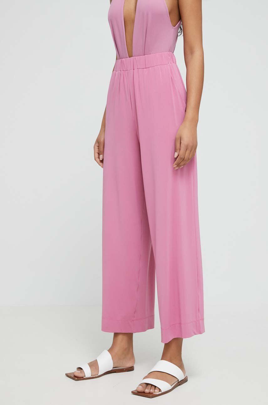 Max Mara Beachwear pantaloni de plaja femei, culoarea roz