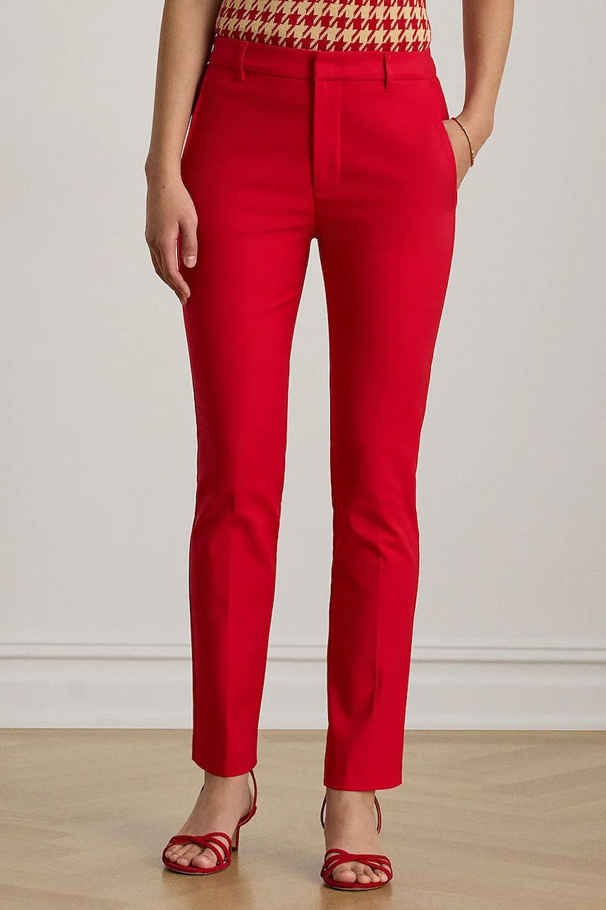 Lauren Ralph Lauren παντελόνι γυναικείο με βαμβάκι