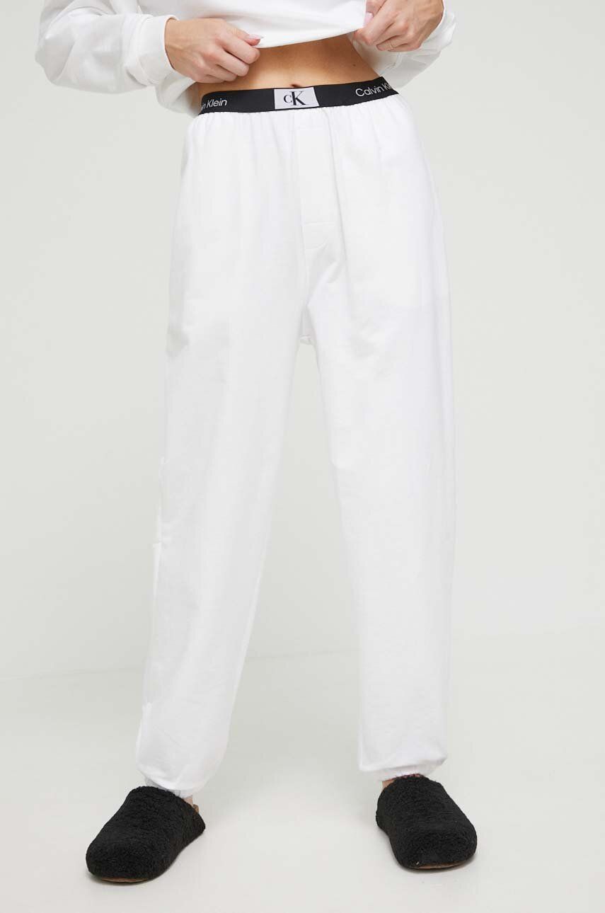 Bavlněné kalhoty Calvin Klein Underwear bílá barva - bílá