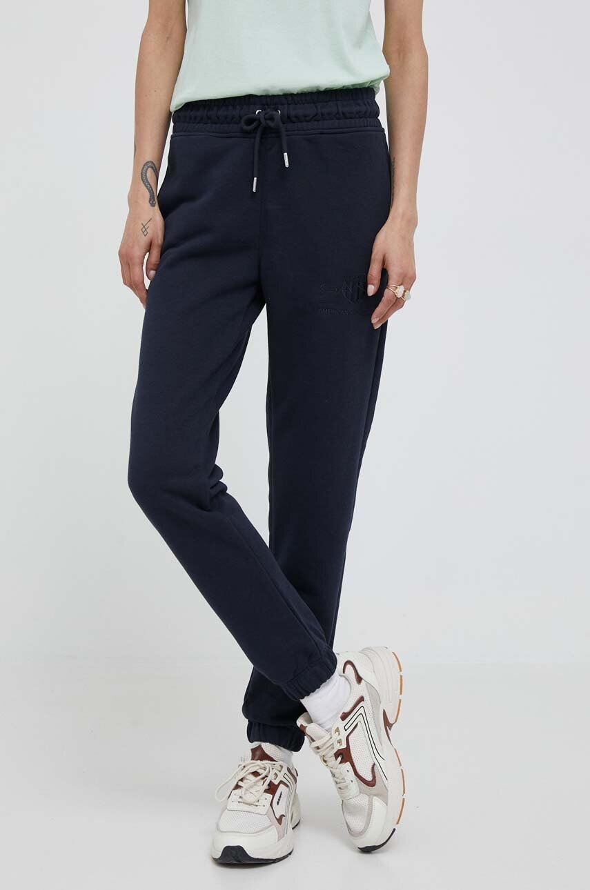 Gant Pantaloni De Trening Culoarea Albastru Marin, Neted