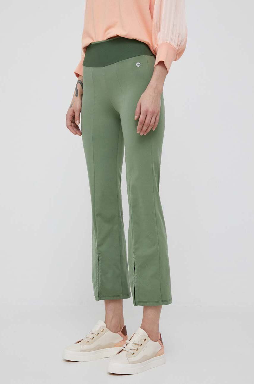 Kalhoty Deha dámské, zelená barva