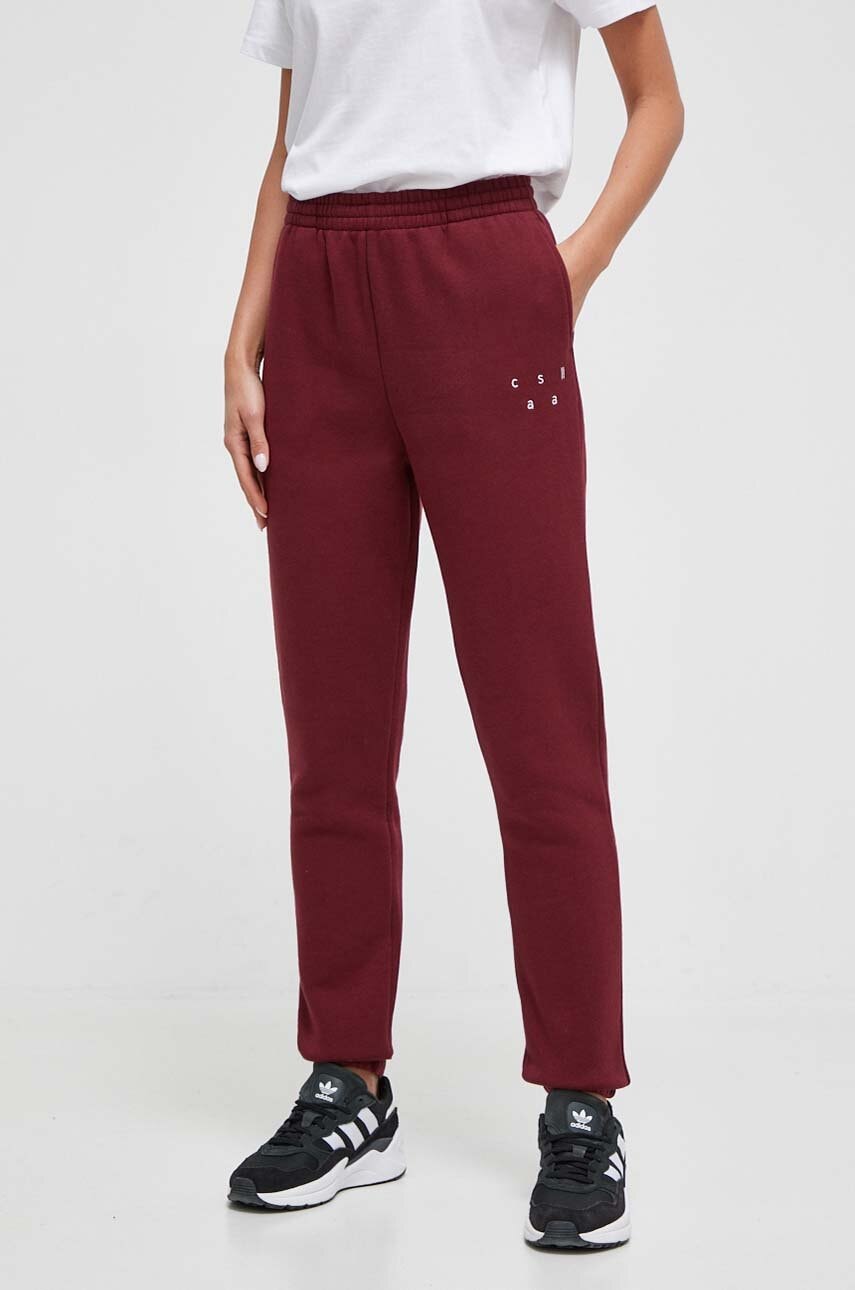 Casall Pantaloni De Trening Culoarea Bordo, Neted