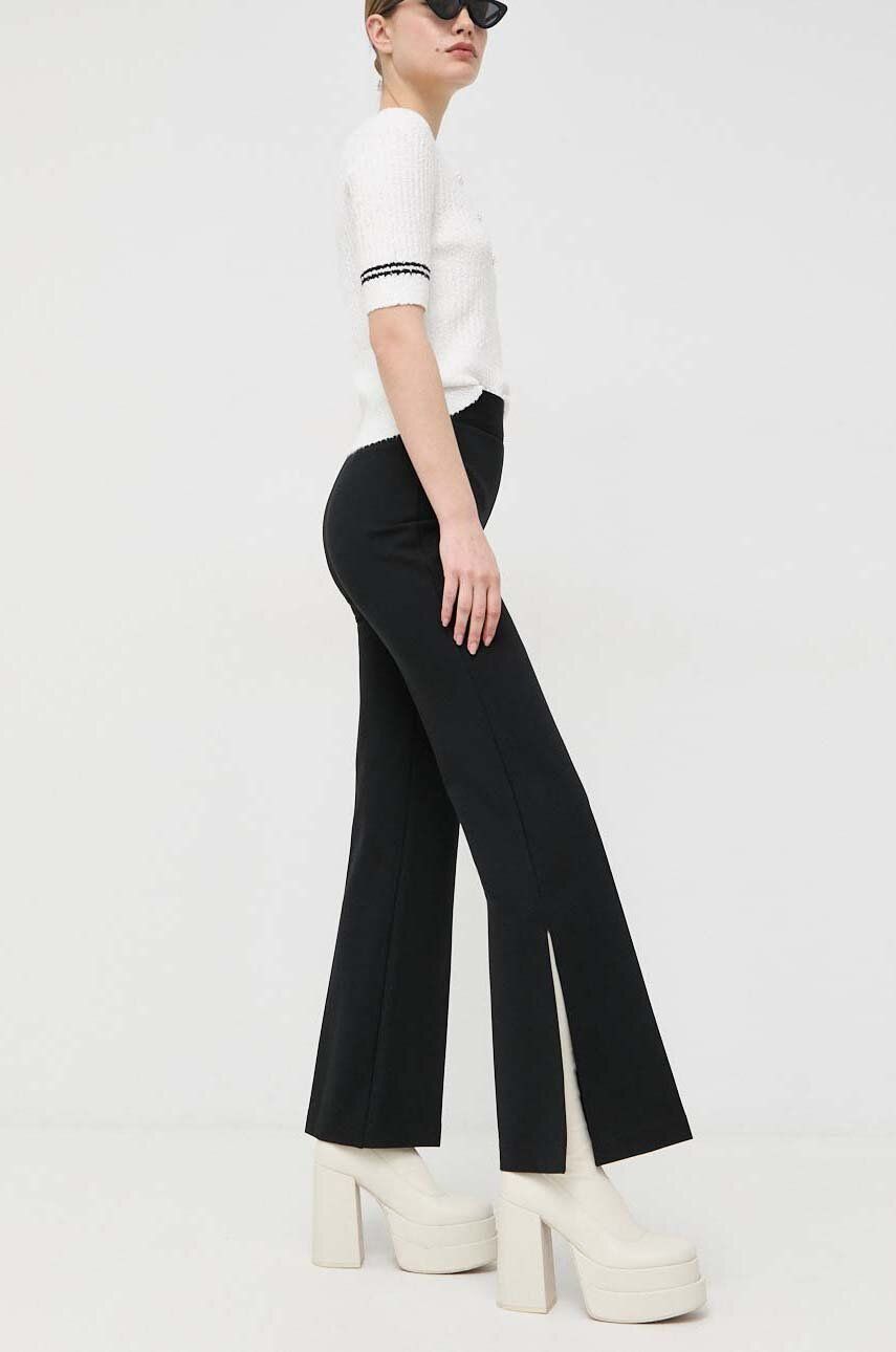 Spanx pantaloni femei, culoarea negru, lat, high waist answear.ro