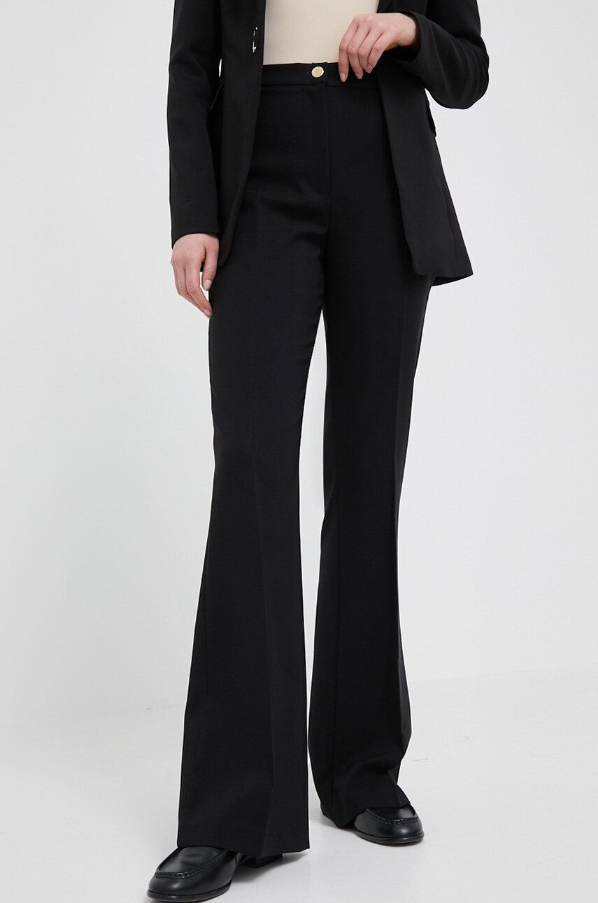 Artigli pantaloni femei, culoarea negru, drept, high waist answear.ro
