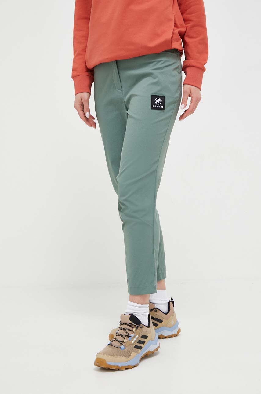 Mammut Pantaloni De Exterior Massone Light Culoarea Verde