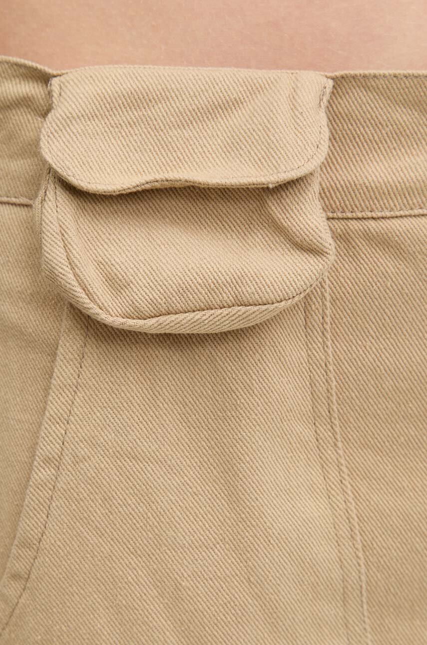 Βαμβακερό παντελόνι Sixth June χρώμα: μπεζ φωτογραφία